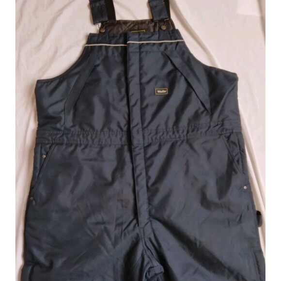 Walls Work Wear Insulated Bib Overalls Blue Quilted Lined Work Pants Mens 2XL - Picture 3 of 12